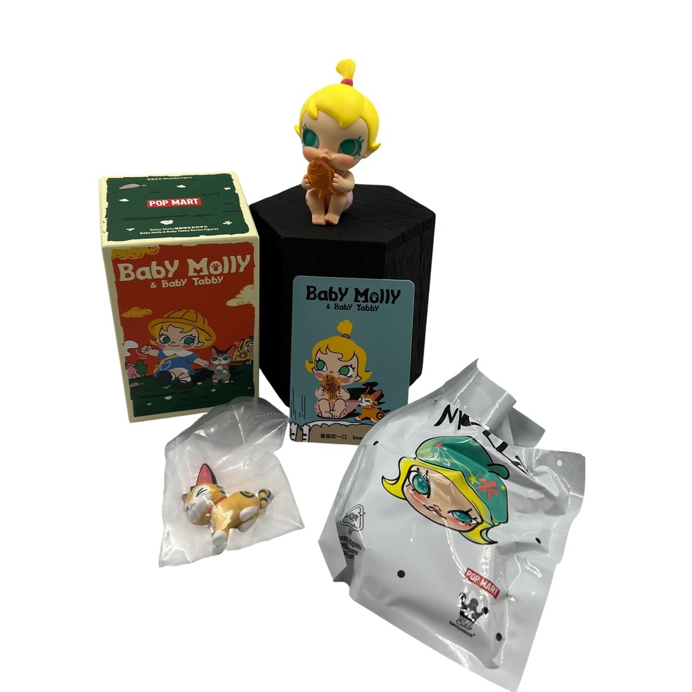 Pop Mart Baby Molly & Baby Tabby Sneak a Bite Figure Kenny Wong Collectible